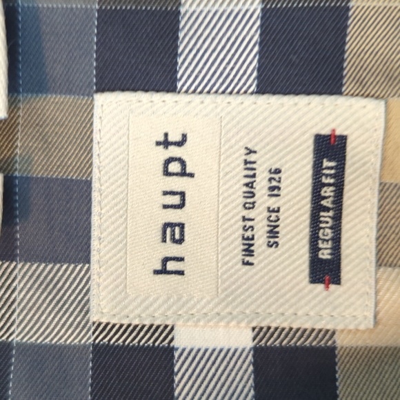 Haupt Germany Plaid Button Down Shirt XL-17.5 - Picture 16 of 16